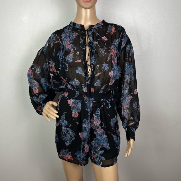 NEW IRO REVOLVE BLACK PRINTED ROMPER - Picture 2 of 10